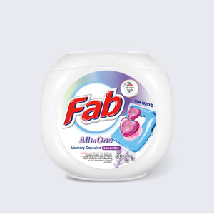 Fab All in One LOW SUDS Laundry Capsules (10ml x 60pcs)