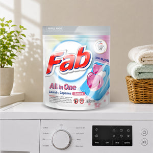 Fab All in One Low Suds Laundry Capsules Refill (24 Pcs)