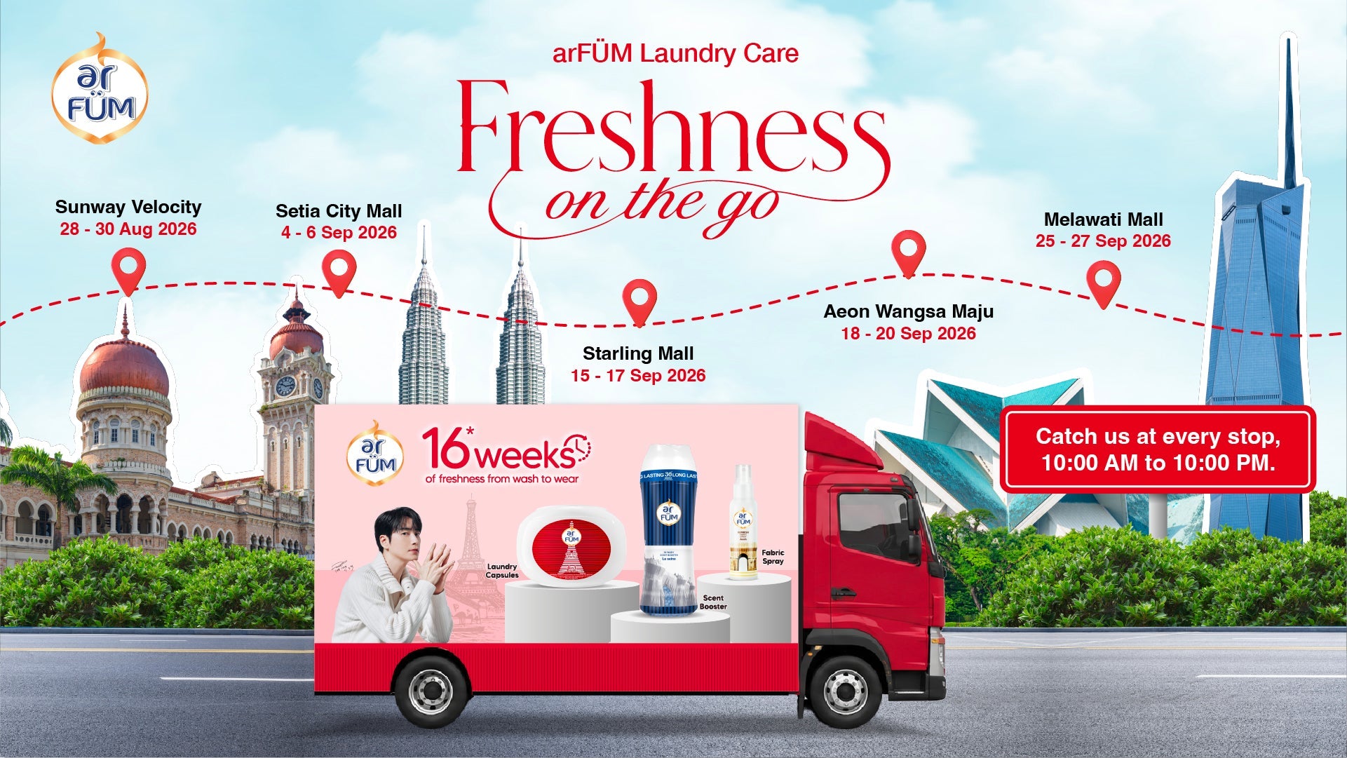 Spot ArFÜM at Every Stop! From 28 Aug to 20 Sep 2026.