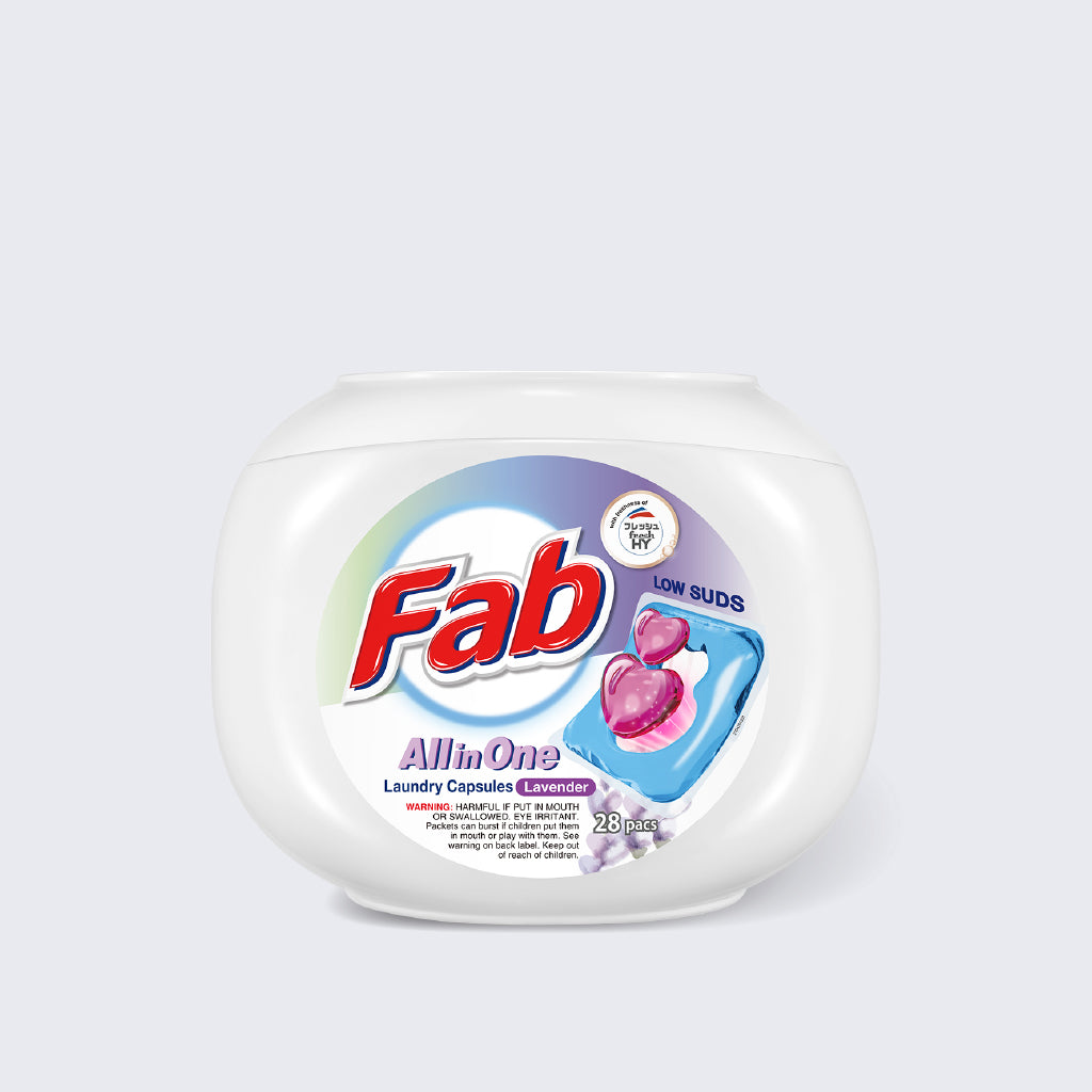 Fab All in One Low Suds Laundry Capsules (10ml x 28 Pcs)
