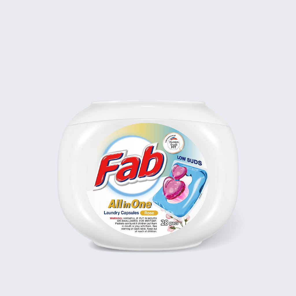 Fab All in One Low Suds Laundry Capsules (10ml x 28 Pcs)