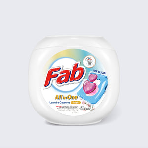 Fab All in One LOW SUDS Laundry Capsules (10ml x 60pcs)