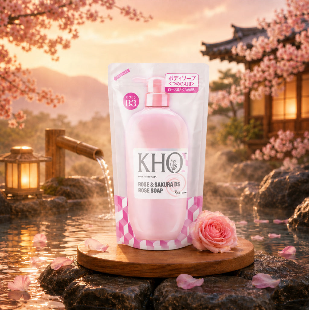 KHO Spa Body Wash Rose and Sakura 550ml - Refill