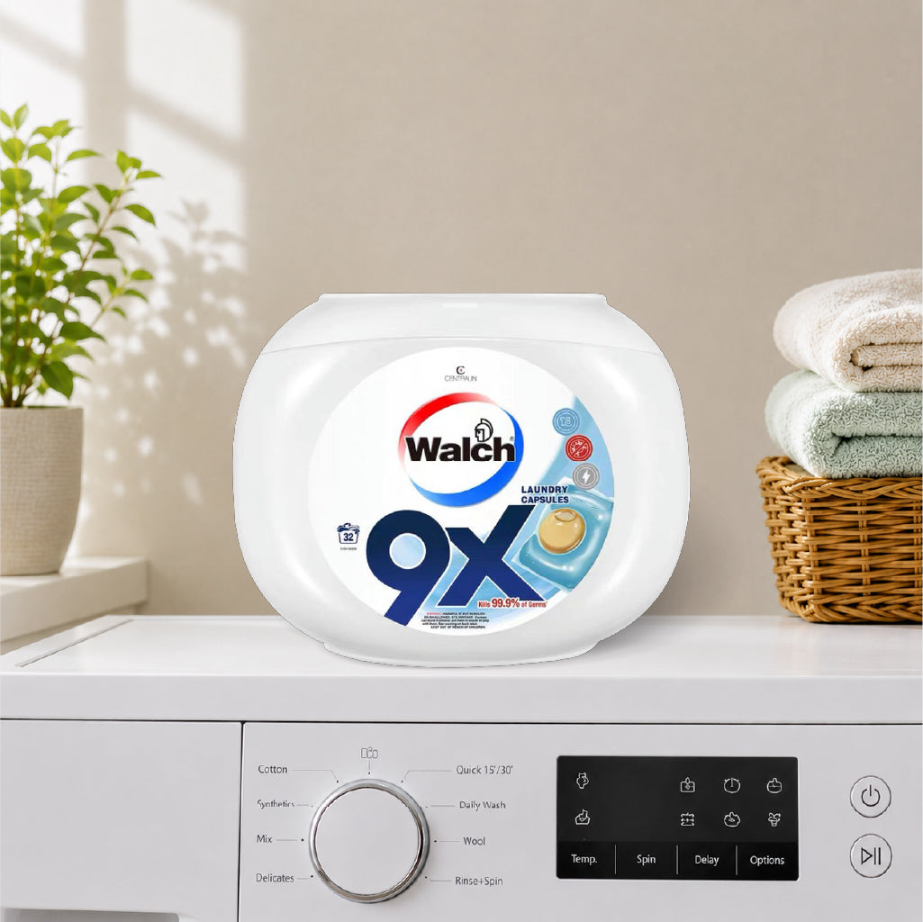 Walch 9X Antibacterial Laundry Capsules (12g x 32 Pcs)